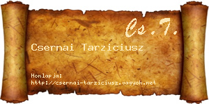 Csernai Tarziciusz névjegykártya